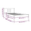 Rám postele medově hnědý masivní dřevo 90 x 200 cm 814872