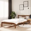 Rám postele medově hnědý masivní dřevo 100 x 200 cm 814877