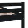 Rám postele černý masivní dřevo 150 x 200 cm King Size 814828