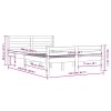 Rám postele černý masivní dřevo 150 x 200 cm King Size 814828