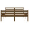 Rám postele medově hnědý masivní dřevo 150 x 200 cm King Size 814827