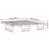 Postel z palet šedá 150 x 200 cm masivní borovice King Size 821399