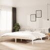 Rám postele bílý masivní dřevo 200 x 200 cm 814905