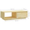 Konferenční stolek 110 x 50 x 33,5 cm masivní borové dřevo 809882