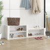 Botník bílý s vysokým leskem 150 x 35 x 45 cm kompozitní dřevo 816914