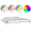 Rám postele s LED světlem 120 x 200 cm masivní dřevo 820601