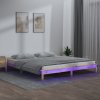 Rám postele s LED světlem 120 x 200 cm masivní dřevo 820601