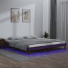 Rám postele s LED medový 120x190 cm Small Double masivní dřevo 820644