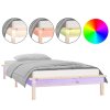 Rám postele s LED světlem 100 x 200 cm masivní dřevo 820596