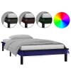 Rám postele s LED černý 75 x 190 cm Small Single masivní dřevo 820635