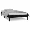 Rám postele s LED černý 75 x 190 cm Small Single masivní dřevo 820635