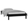 Rám postele s LED černý 75 x 190 cm Small Single masivní dřevo 820635