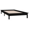 Rám postele s LED černý 75 x 190 cm Small Single masivní dřevo 820635