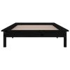 Rám postele s LED černý 75 x 190 cm Small Single masivní dřevo 820635