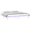 Rám postele s LED světlem 200 x 200 cm masivní dřevo 820626