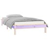 Rám postele s LED světlem 90 x 200 cm masivní dřevo 820591
