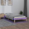 Rám postele s LED světlem 90 x 200 cm masivní dřevo 820591