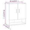 Nástěnná skříňka kouřový dub 60 x 31 x 70 cm kompozitní dřevo 817585
