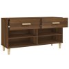 Botník hnědý dub 102 x 35 x 55 cm kompozitní dřevo 817569