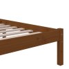 Rám postele medově hnědý masivní dřevo 140 x 190 cm 814867