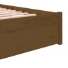 Rám postele medově hnědý masivní dřevo 140 x 190 cm 814932