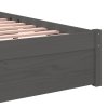 Rám postele šedý masivní dřevo 75 x 190 cm Small Single 814911