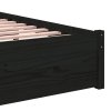 Rám postele černý masivní dřevo 75 x 190 cm malé jednolůžko 814913