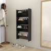 Nástěnné botníky 2 ks černé lesklé 60x18x60 cm kompozitní dřevo 806736