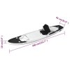 Nafukovací SUP paddleboard s příslušenstvím černý 360x81x10 cm 93392
