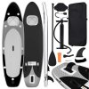 Nafukovací SUP paddleboard s příslušenstvím černý 360x81x10 cm 93392