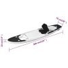 Nafukovací SUP paddleboard s příslušenstvím černý 300x76x10 cm 93384