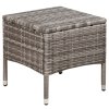 3dílný bistro set polyratan šedý 44095