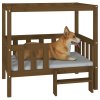 vidaXL Pelíšek pro psy medově hnědý 95,5x73,5x90 cm masivní borovice 822385