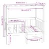 vidaXL Pelíšek pro psy medově hnědý 95,5x73,5x90 cm masivní borovice 822385