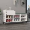 Botník bílý s vysokým leskem 102x36x60 cm kompozitní dřevo 821214