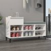 Botník bílý s vysokým leskem 102x36x60 cm kompozitní dřevo 821214