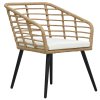 3dílný bistro set polyratan dub 48577