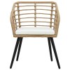 3dílný bistro set polyratan dub 48577