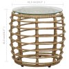 3dílný bistro set polyratan dub 48577