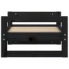 Postel pro psy černá 55,5 x 45,5 x 28 cm masivní borovice 821471