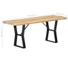Lavice 110 cm masivní mangovníkové dřevo 247951