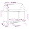 Pelíšek pro psy šedý 71 x 55 x 70 cm masivní borovice 822204