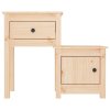 Noční stolky 2 ks 79,5 x 38 x 65,5 cm masivní borové dřevo 814540