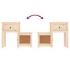 Noční stolky 2 ks 79,5 x 38 x 65,5 cm masivní borové dřevo 814540