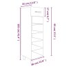 Botník kouřový dub 60 x 35 x 105 cm kompozitní dřevo 817561