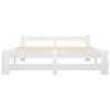 Rám postele bílý masivní borovice 140 x 200 cm 322001