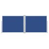 Zatahovací boční markýza / zástěna modrá 140 x 1000 cm 48488