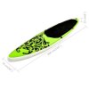 Nafukovací SUP paddleboard s příslušenstvím 366x76x15 cm zelený 92742