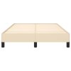 Rám postele bez matrace krémový 120 x 200 cm textil 346709