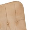 Houpací křeslo s podnožkou krémové vintage plátno 339699